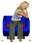 ICAK Health Tips - woman demonstrating third position of sitting stretches exercise