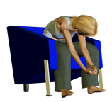 ICAK Health Tips - woman demonstrating fourth position of sitting stretches exercise