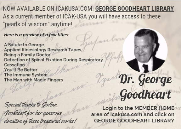 Dr. George Goodheart Library promo